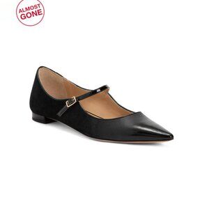ARTEANA Black Handmade In Italy Suede Brera Mary Jane Flats